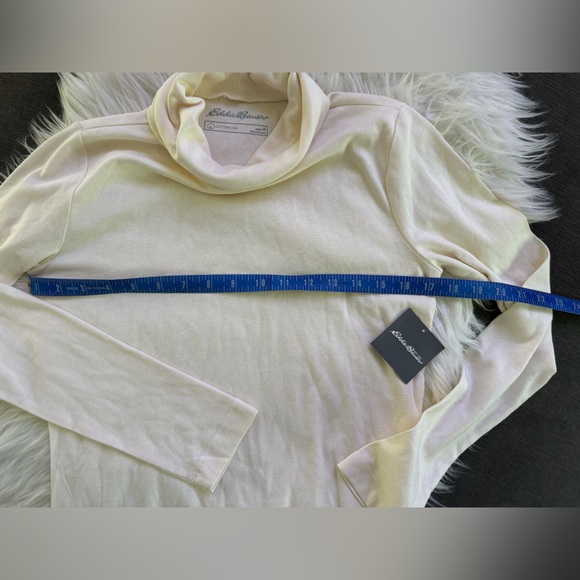 Eddie Bauer Favorite Ivory Turtleneck - Picture 5 of 8